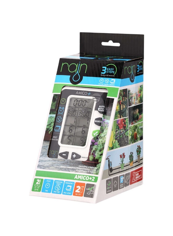 رين مؤقت صنبور رقمي مزدوج المنافذ Rain Amico+2، يعمل بالبطارية، مثالي لأنظمة الري المنزلية والحدائق. - Image 5